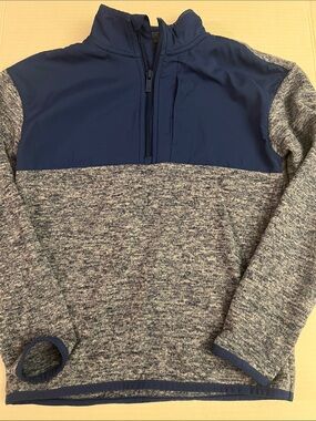 all in motion Navy and Heather body Kids Quarter-Zip